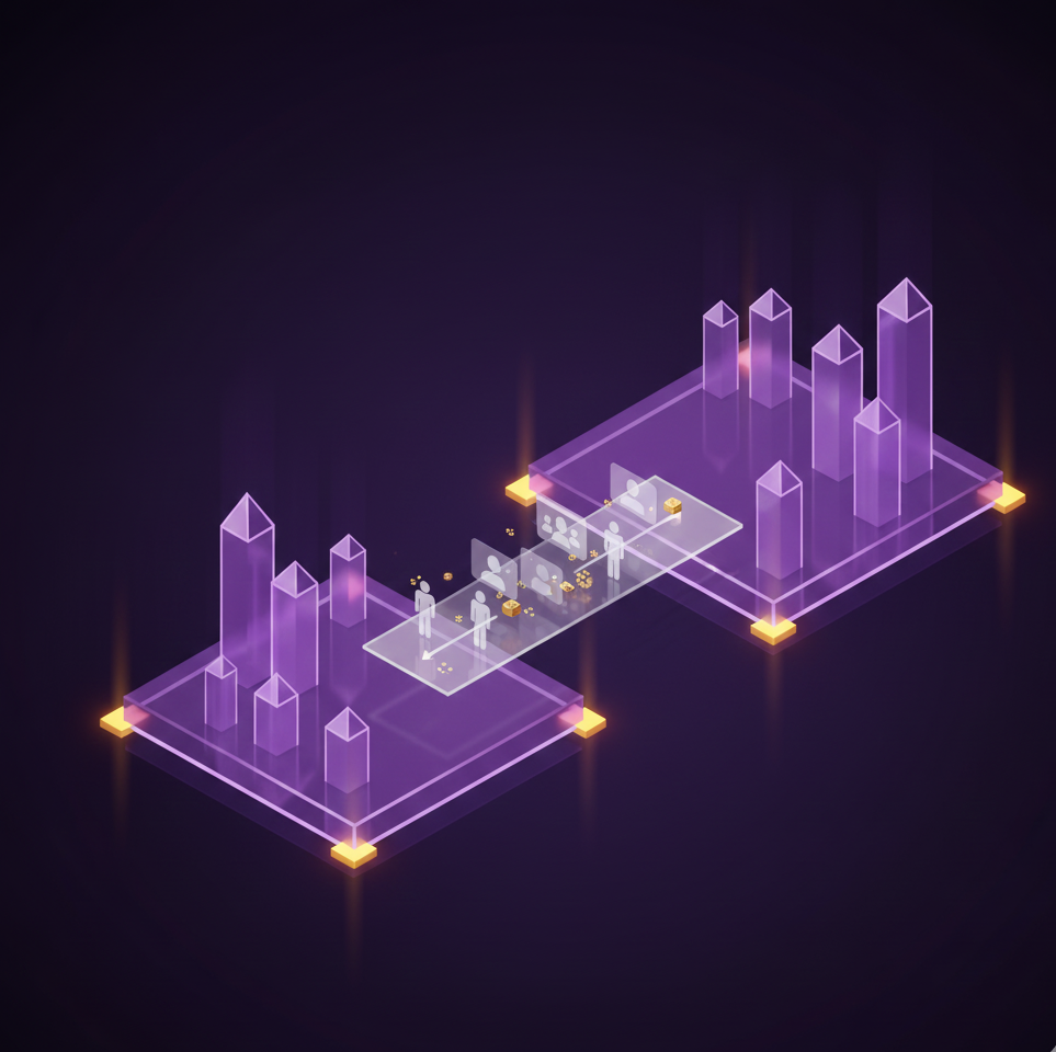 Ilustración de transparencia: comunicación abierta entre equipo de desarrollo y cliente